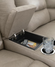 Narwhal Place Pebble 7-Piece Reclining Sectional with Storage Consoles - PC99201S34