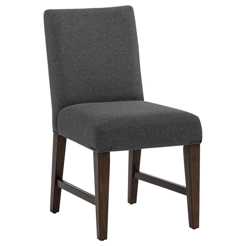 Naser Parsons Dining Side Chair Grey and Dark Walnut (Set of 2) - 115482DWA