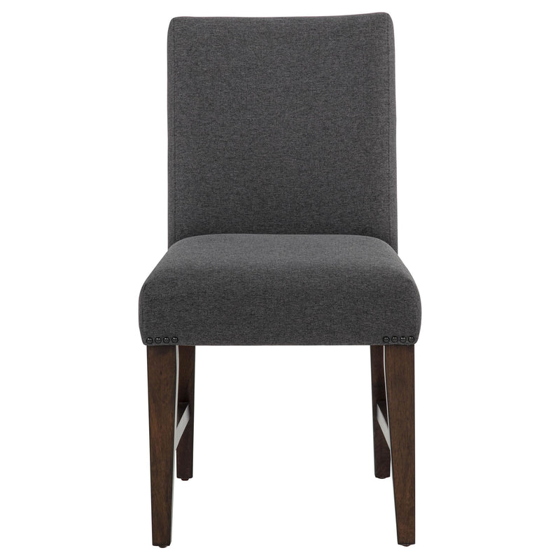 Naser Parsons Dining Side Chair Grey and Dark Walnut (Set of 2) - 115482DWA