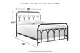 Nashburg Black Full Metal Bed - Gate FurnitureFull Bed