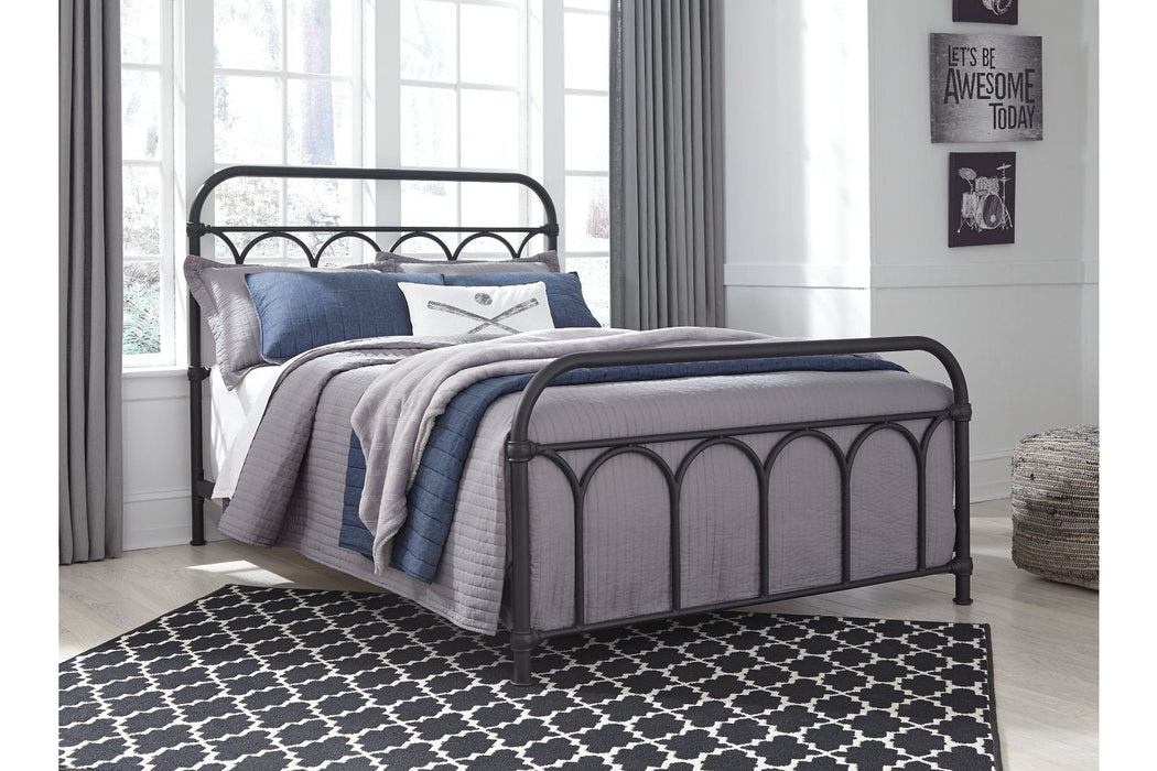 Nashburg Black Full Metal Bed - Gate FurnitureFull Bed