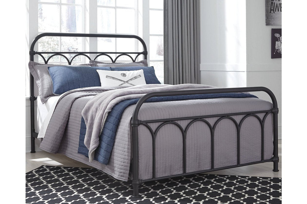 Nashburg Black Full Metal Bed - Gate FurnitureFull Bed