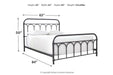 Nashburg Black Queen Metal Bed - Gate FurnitureQueen Bed