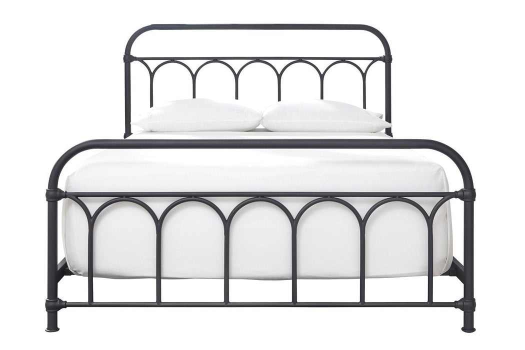 Nashburg Black Queen Metal Bed - Gate FurnitureQueen Bed