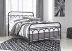 Nashburg Black Queen Metal Bed - Gate FurnitureQueen Bed