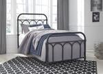 Nashburg Black Twin Metal Bed - Lara FurnitureTwin Bed