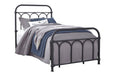 Nashburg Black Twin Metal Bed - Gate FurnitureTwin Bed