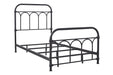 Nashburg Black Twin Metal Bed - Gate FurnitureTwin Bed