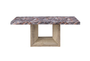 D02 Lava Dining Table And 4 D8683 Beige Dining Chairs - D02DT-LAVA/NAT+D8683DC-N