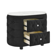 Natalia Black Upholstered Bedroom Set with TV Lift - Lara FurnitureBedroom Set