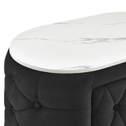 Natalia Black Upholstered Bedroom Set with TV Lift - Lara FurnitureBedroom Set