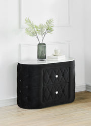 Natalia Black Upholstered Bedroom Set with TV Lift - Lara FurnitureBedroom Set