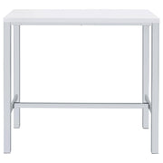 Natividad 5-piece Pub Height Bar Table Set White High Gloss - 182525