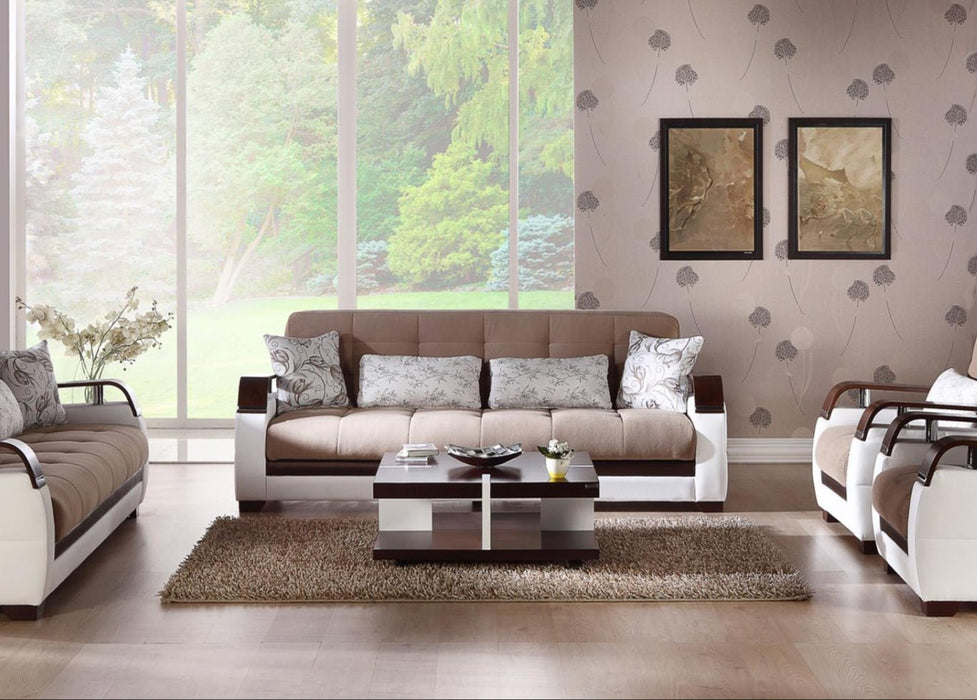 Natural 3 Seat Sleeper (Naomi L.Brown) 1 Piece - Gate FurnitureSleeper Sofa