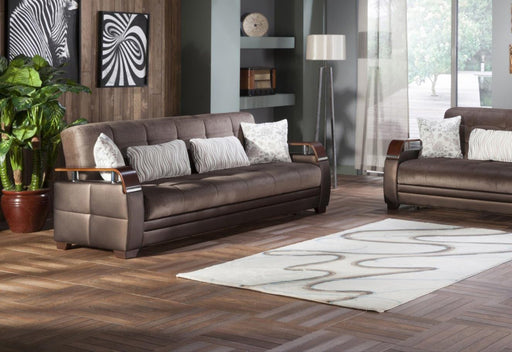 Natural 3 Seat Sleeper (Prestige Brown) 1 Piece - Lara FurnitureSleeper Sofa
