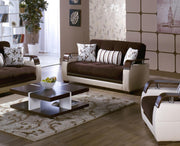 Natural Love Seat (Colins Brown) 2 Pieces - Lara FurnitureLoveseat