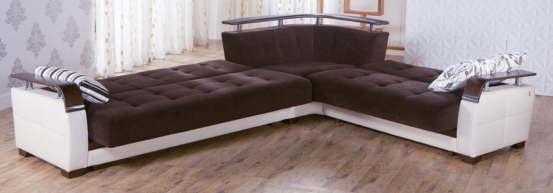Natural Sectional (Colins Brown) 4 Pieces - Lara FurnitureSleeper Sectional