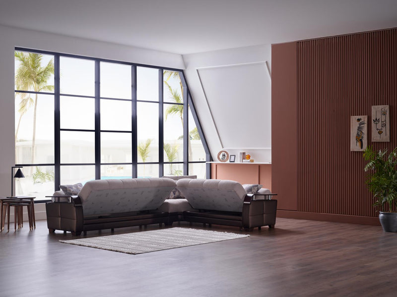 Natural Sectional (Nivus Beige) 4 Pieces - Lara FurnitureSleeper Sectional