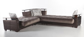 Natural Sectional (Prestige Brown) 4 Pieces - Gate FurnitureSleeper Sectional
