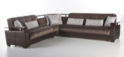 Natural Sectional (Prestige Brown) 4 Pieces - Lara FurnitureSleeper Sectional