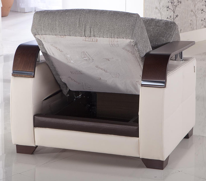 Natural Sectional (Valencia Grey) 4 Pieces - Lara FurnitureSleeper Sectional