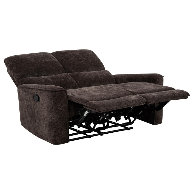 Navarro 2-piece Upholstered Reclining Sofa Set Dark Brown - 609571-S2