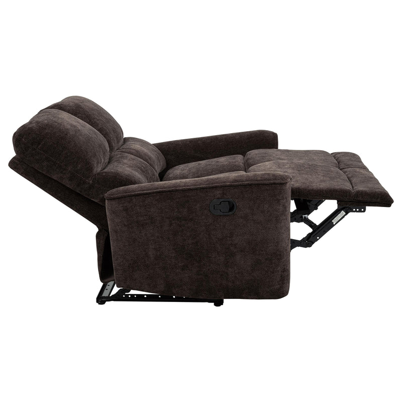 Navarro 2-piece Upholstered Reclining Sofa Set Dark Brown - 609571-S2