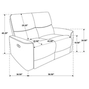 Navarro 2-piece Upholstered Reclining Sofa Set Dark Brown - 609571-S2
