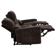 Navarro 2-piece Upholstered Reclining Sofa Set Dark Brown - 609571-S2
