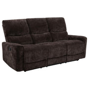 Navarro 3-piece Upholstered Reclining Sofa Set Dark Brown - 609571-S3