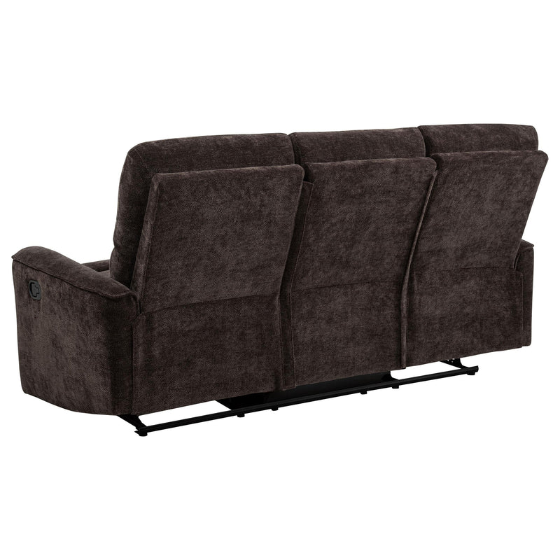 Navarro 3-piece Upholstered Reclining Sofa Set Dark Brown - 609571-S3