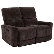 Navarro 3-piece Upholstered Reclining Sofa Set Dark Brown - 609571-S3