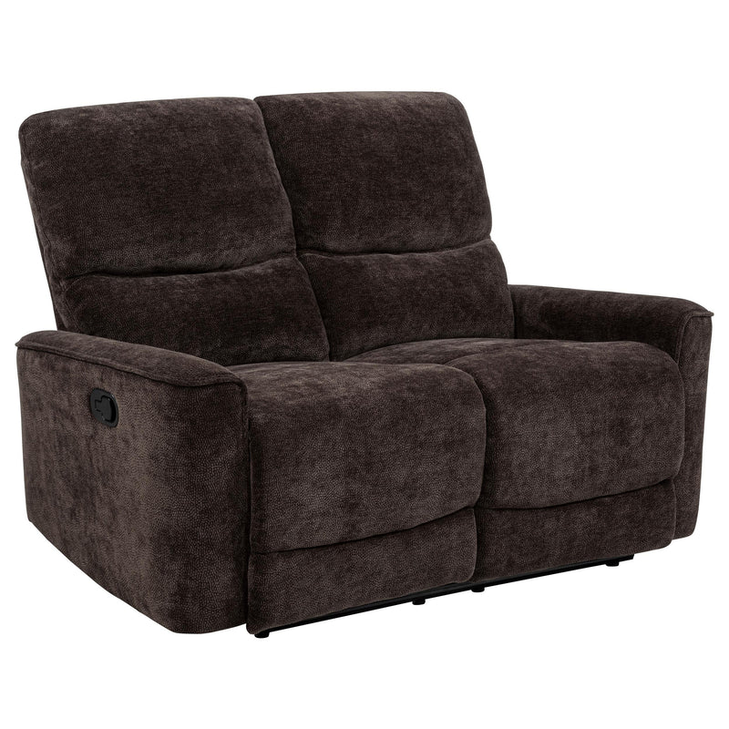 Navarro 3-piece Upholstered Reclining Sofa Set Dark Brown - 609571-S3