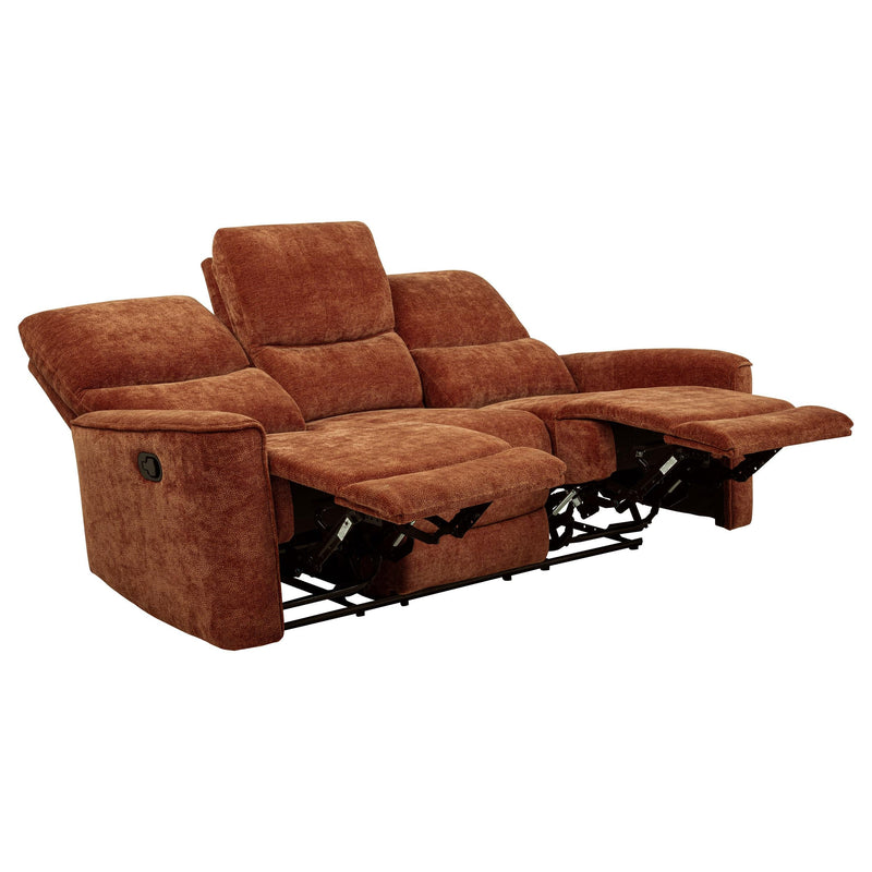 Navarro 3-piece Upholstered Reclining Sofa Set Orange - 609574-S3
