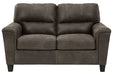 Navi Smoke Loveseat - Gate FurnitureLoveseat