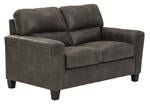 Navi Smoke Loveseat - Lara FurnitureLoveseat