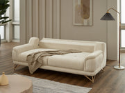 Nebella Convertible Sofa in Light Grey - 200-SIM-CALVE16-3