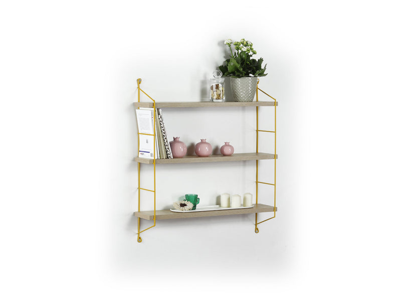 Neelix Triple Shelf in Oak-Yellow - 760-NEE-MT191104