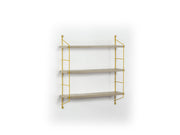 Neelix Triple Shelf in Walnut-Yellow - 760-NEE-MT191102