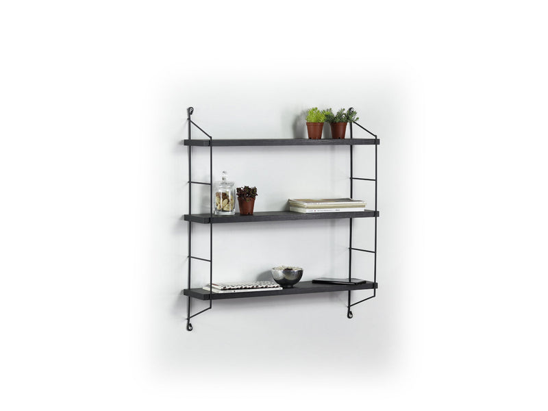 Neelix Triple Shelf in Walnut-Yellow - 760-NEE-MT191102
