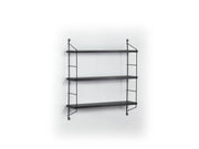 Neelix Triple Shelf in Walnut-Yellow - 760-NEE-MT191102