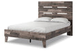 Neilsville Multi Gray Full Panel Platform Bed - Gate FurnitureFull Bed