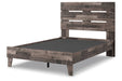 Neilsville Multi Gray Full Panel Platform Bed - Gate FurnitureFull Bed
