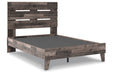 Neilsville Multi Gray Full Panel Platform Bed - Gate FurnitureFull Bed