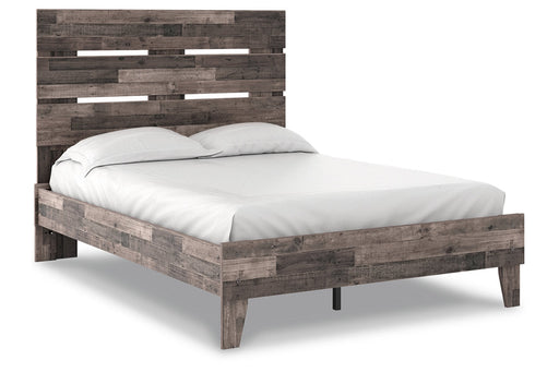 Neilsville Multi Gray Full Panel Platform Bed - Gate FurnitureFull Bed