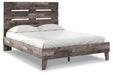 Neilsville Multi Gray Queen Panel Platform Bed - Gate FurnitureQueen Bed