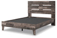 Neilsville Multi Gray Queen Panel Platform Bed - Gate FurnitureQueen Bed