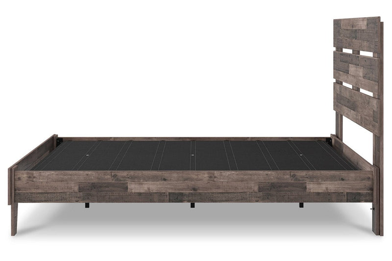 Neilsville Multi Gray Queen Panel Platform Bed - Gate FurnitureQueen Bed
