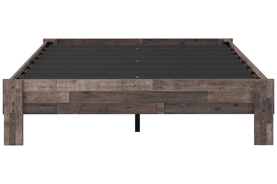 Neilsville Multi Gray Queen Platform Bed - Gate FurnitureQueen Bed
