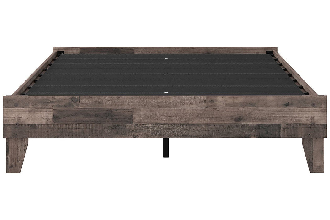 Neilsville Multi Gray Queen Platform Bed - Gate FurnitureQueen Bed